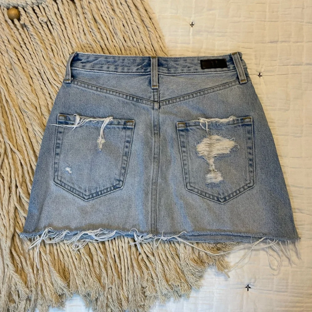 ABERCROMBIE & FITCH Zoe Natural Rise Vintage A-Line Skirt Denim Mini Y2K Size 0